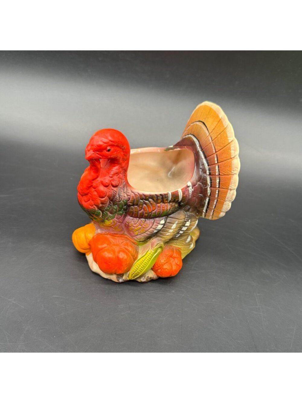 Vintage Turkey Planter Thanksgiving Centerpiece 1960s Japan Ceramic Fall Decor